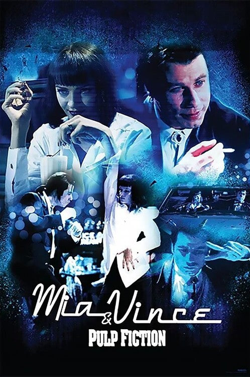 Pulp Fiction - Mia & Vince Poster, Plakat, 61 × 91.5 cm