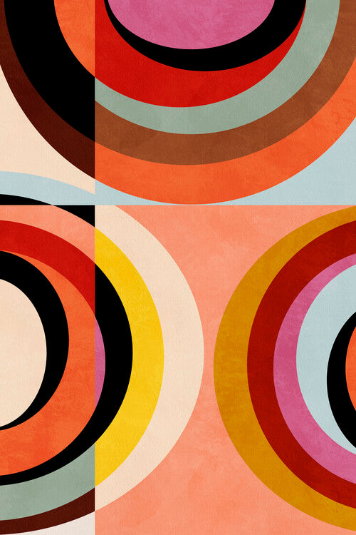 Leinwand Poster, Bilder Warm Colors Bauhaus Geometry3, Ana Rut Bre, 60 × 90 cm