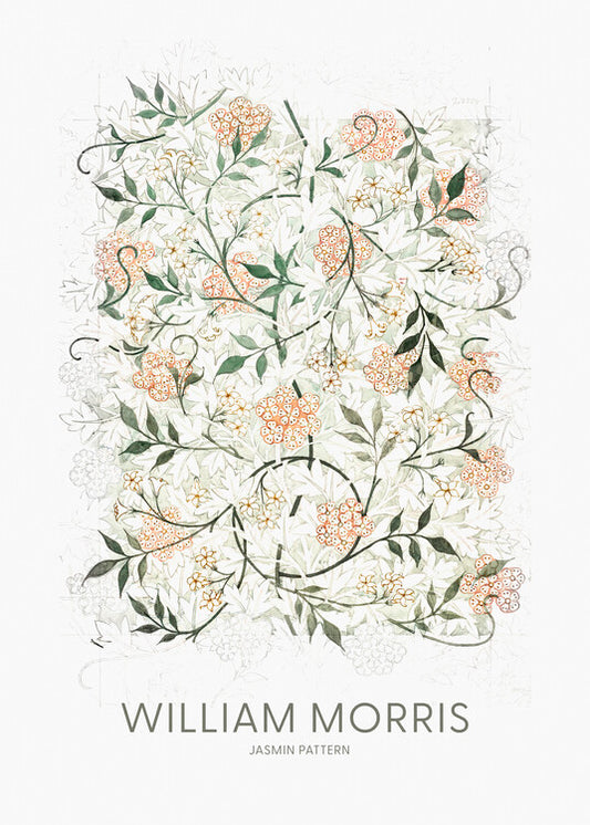 Leinwand Poster, Bilder Jasmine, William Morris, 65 × 90 cm