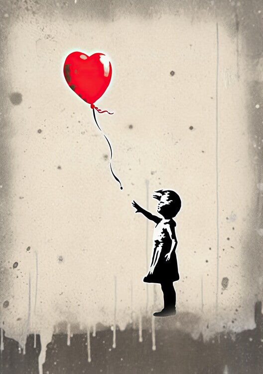 Leinwand Poster, Bilder Banksy Poster Ballon Girl Banksy Kunstdruck, 65 × 90 cm