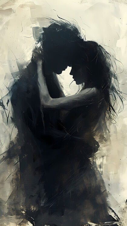 Leinwand Poster, Bilder Beautiful Couple, Black and White, 50 × 90 cm
