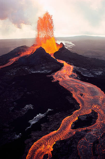 Leinwand Poster, Bilder Kilauea Volcano Erupting, Jim Sugar, 60 × 90 cm
