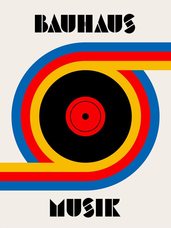 Leinwand Poster, Bilder Bauhaus Musik Vinyl, Retrodrome, 60 × 80 cm