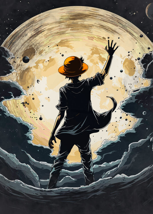 Leinwand Poster, Bilder Luffy fan art (Poster), 65 × 90 cm