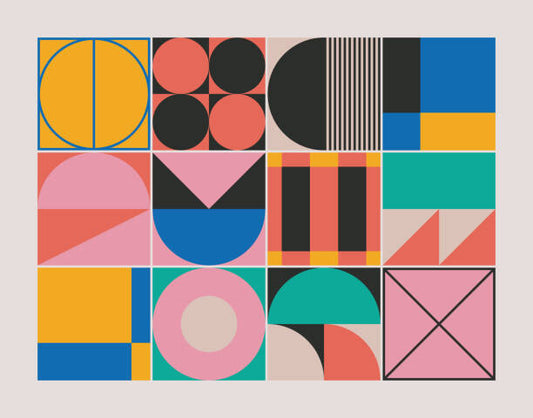 Leinwand Poster, Bilder Linear Shapes Design Geometric Abstract Pattern, Normform, 90 × 70 cm