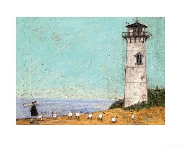 Kunstdruck Sam Toft - Seven Sisters And A Lighthouse, 50 × 40 cm