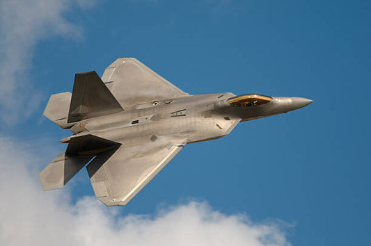 Leinwand Poster, Bilder F22 Raptor Jet Fighter flying in the sky, JohnnyPowell, 90 × 60 cm