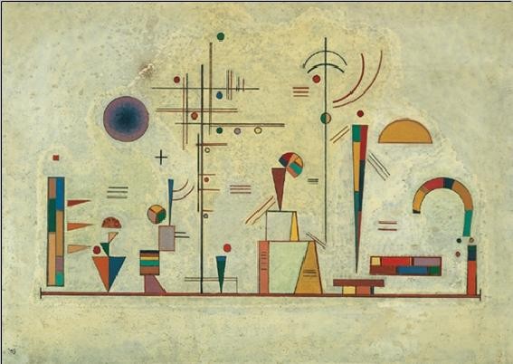 Kunstdruck Ernst und Spaß, Wassily Kandinsky, 80 × 60 cm