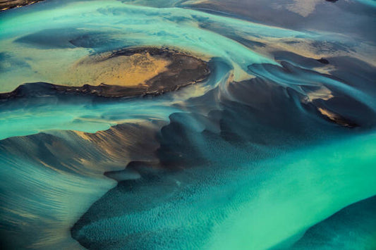 Leinwand Poster, Bilder Beautiful emerald-colored glacial rivers of Iceland,, EXTREME-PHOTOGRAPHER, 90 × 60 cm
