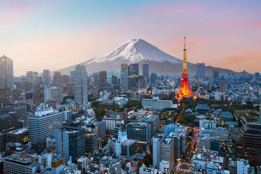 Leinwand Poster, Bilder Mt. Fuji and Tokyo skyline, Jackyenjoyphotography, 90 × 60 cm