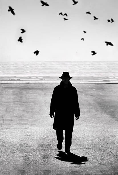 Leinwand Poster, Bilder Man walking, Grant Faint, 60 × 90 cm