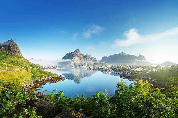 Leinwand Poster, Bilder Reine Village, Lofoten Islands, Norway, IakovKalinin, 90 × 60 cm