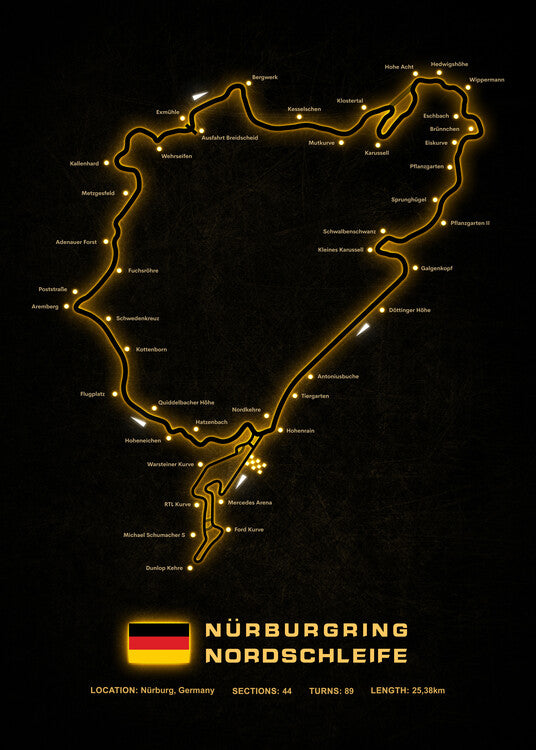 Leinwand Poster, Bilder Nurburgring complete, 65 × 90 cm