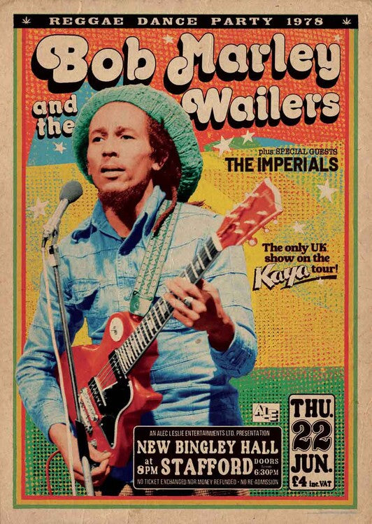 Bob Marley - Stafford Poster, Plakat, 59.4 × 84.1 cm