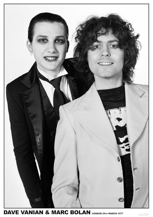 The Damned & Marc Bolan - 1977 Poster, Plakat, 59.4 × 84.1 cm