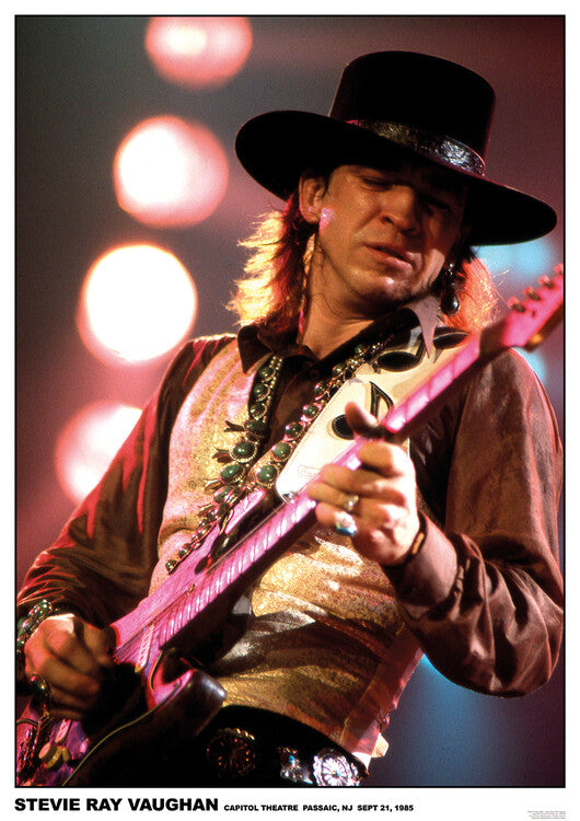 Stevie Ray Vaughan - New Jersey 85 Poster, Plakat, 59.4 × 84.1 cm