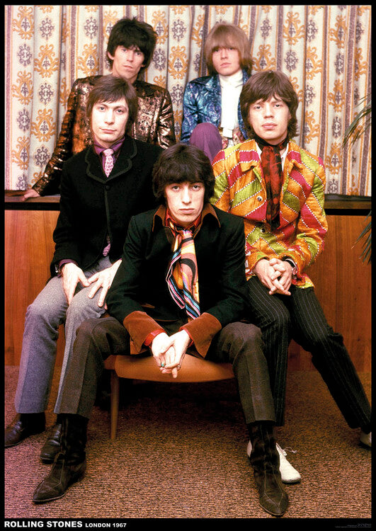 Rolling Stones - Band colour 1967 Poster, Plakat, 59.4 × 84.1 cm