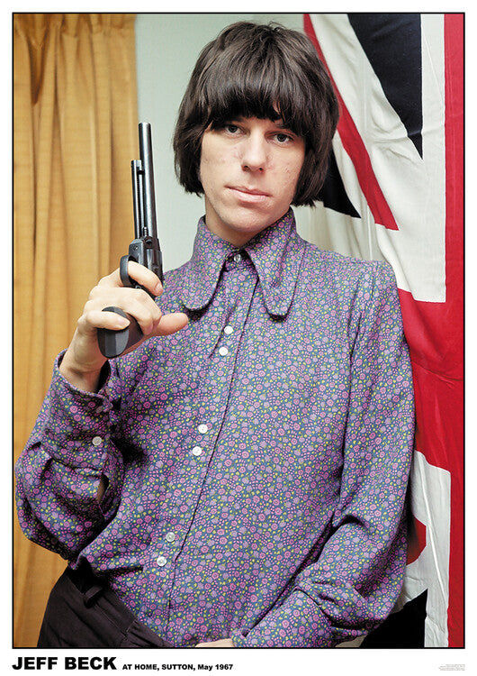 Jeff Beck - Sutton 1967 Poster, Plakat, 59.4 × 84.1 cm