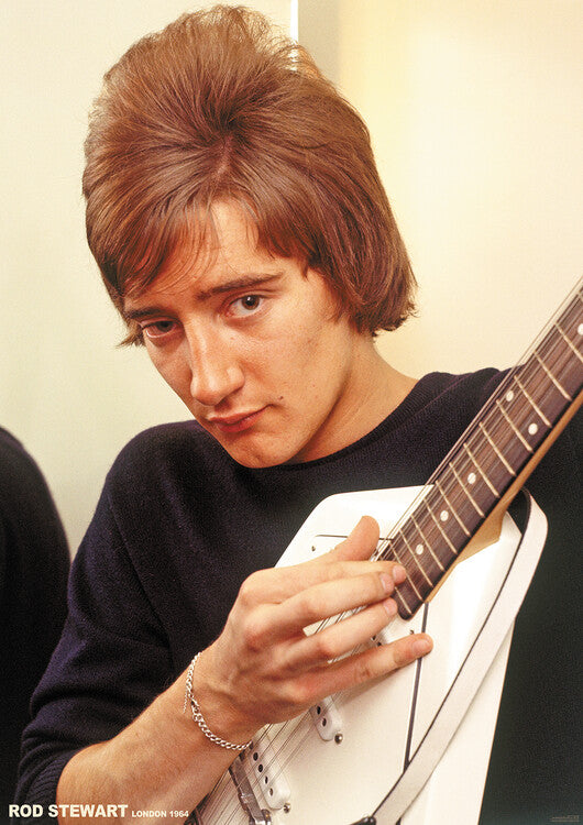 Rod Stewart - RSG with Vox 12-string 1964 Poster, Plakat, 59.4 × 84.1 cm