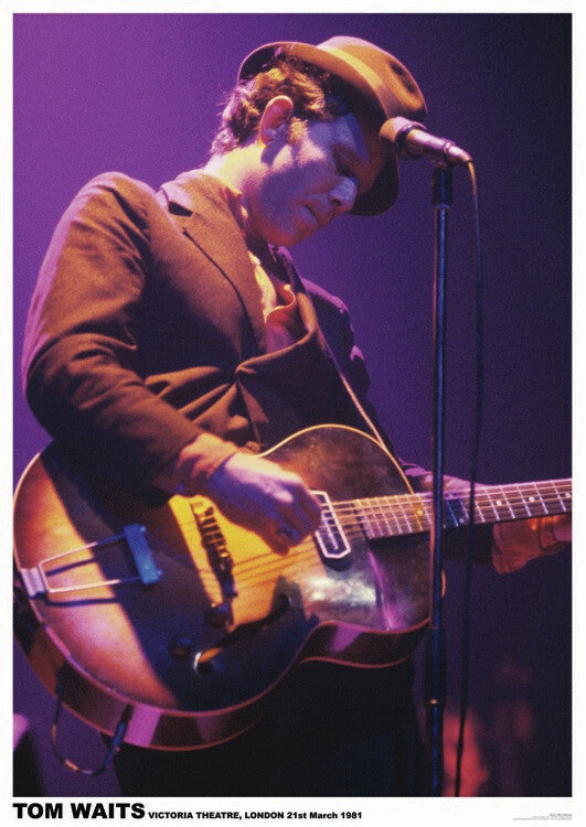 Tom Waits - Victoria Theatre, London March 1981 Poster, Plakat, 59.4 × 84.1 cm