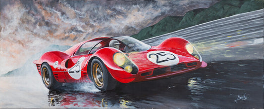 Leinwand Poster, Bilder Ferrari 330P4, 85 × 35 cm