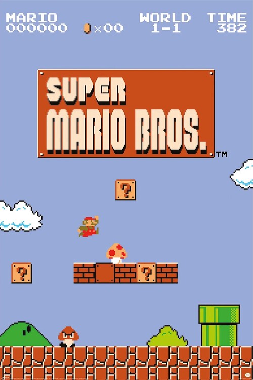 Super Mario Bros. - World 1-1 Poster, Plakat, 61 × 91.5 cm
