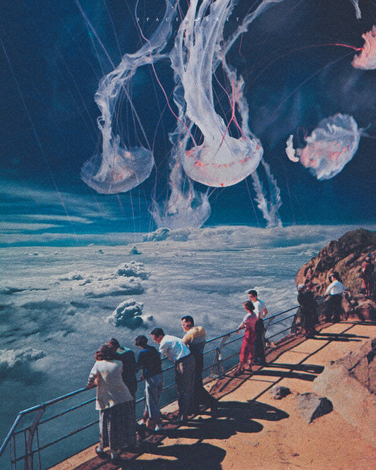 Leinwand Poster, Bilder The sea view, spacerocket art, 70 × 90 cm