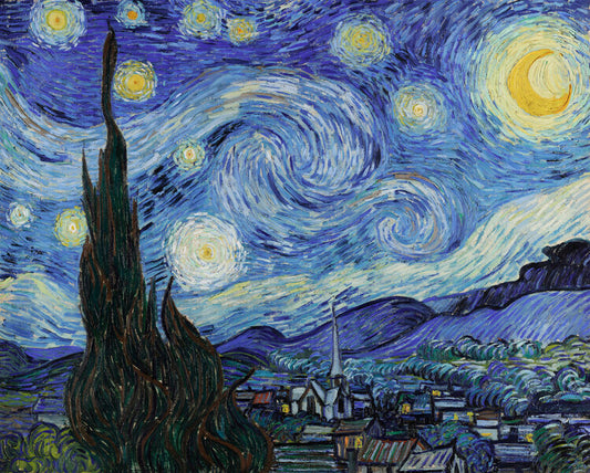 Sternennacht, Vincent van Gogh Poster, Plakat, 40 × 30 cm