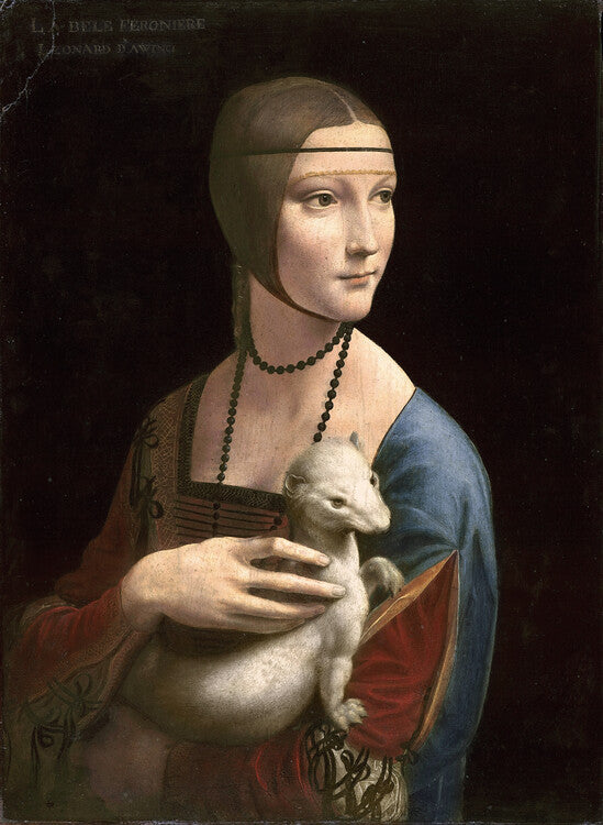 The Lady with the Ermine (Cecilia Gallerani), c.1490, Vinci, Leonardo da Poster, Plakat, 30 × 40 cm