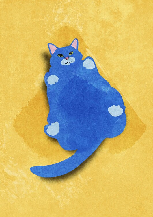Leinwand Poster, Bilder Fat Cat, Raissa Oltmanns, 65 × 90 cm