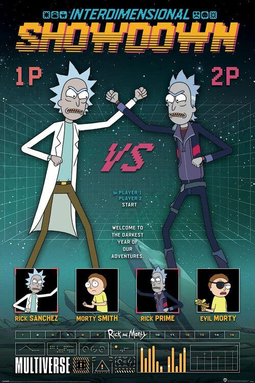 Rick and Morty - Showdown Poster, Plakat, 61 × 91.5 cm