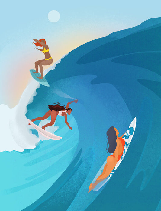 Leinwand Poster, Bilder Surfers, Petra Lizde, 70 × 90 cm