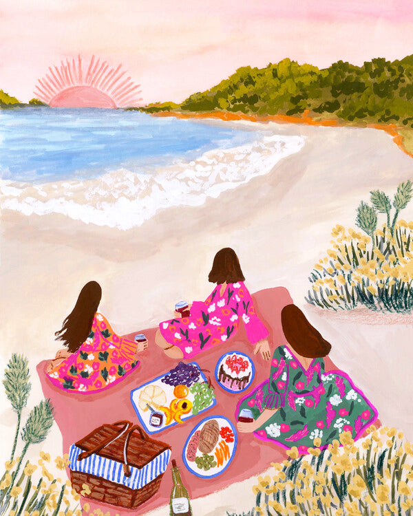 Leinwand Poster, Bilder Beach Picnic, Sarah Gesek, 65 × 80 cm