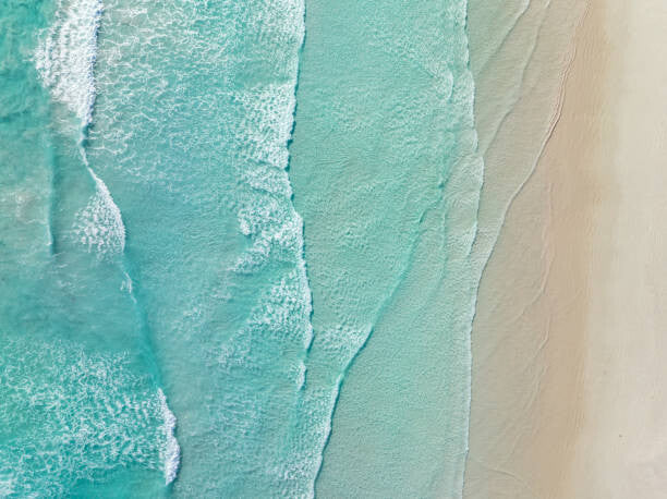 Leinwand Poster, Bilder Waves from the Southern Ocean washing, Abstract Aerial Art, 80 × 60 cm