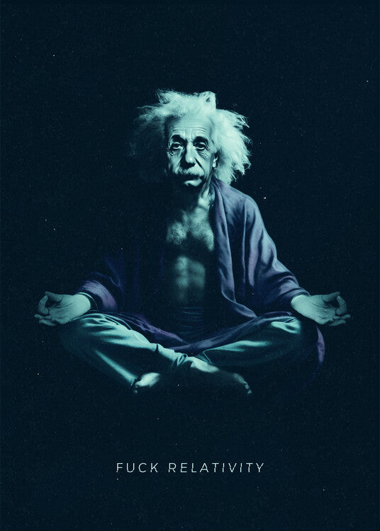 Leinwand Poster, Bilder Funny Einstein Relativity, 65 × 90 cm