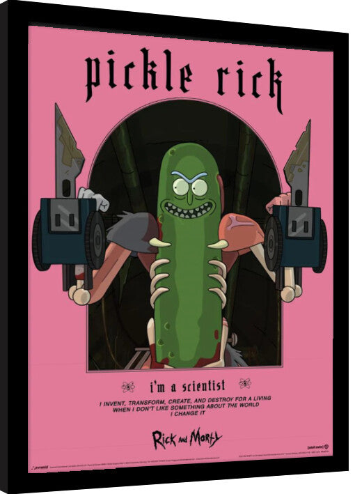Rick and Morty - Classrickal Pickle Rick Gerahmte Poster, Bilder, 34.3 × 44.5 cm