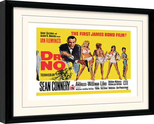 James Bond - Dr No Yellow Gerahmte Poster, Bilder, 44.5 × 34.3 cm