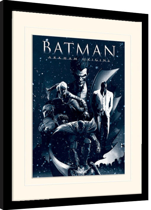 Batman: Akham Origins - Montage Gerahmte Poster, Bilder, 34.3 × 44.5 cm