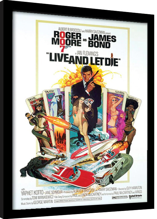 James Bond - Live and Let Die Gerahmte Poster, Bilder, 34.3 × 44.5 cm