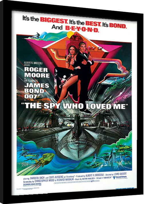 James Bond - Spy Who Loved Me Gerahmte Poster, Bilder, 34.3 × 44.5 cm