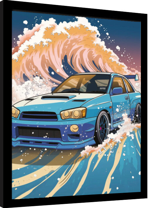 Wave Collection - Wave Cars Scooby Gerahmte Poster, Bilder, 34.3 × 44.5 cm
