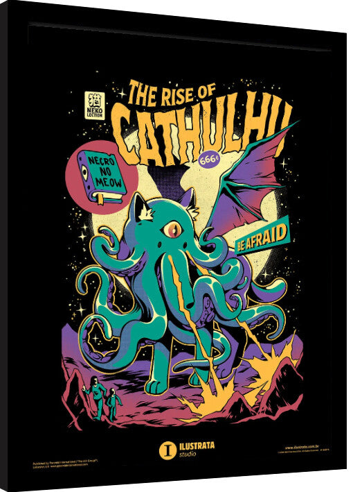 Ilustrata - Rise of the Cathulhu Gerahmte Poster, Bilder, 34.3 × 44.5 cm