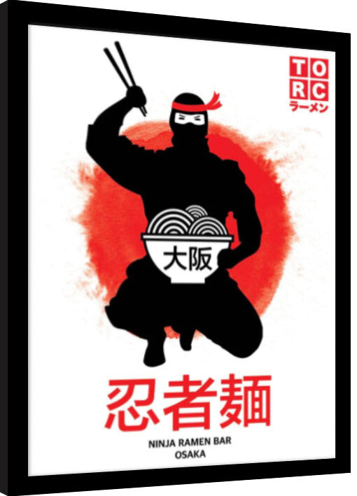 The Original Ramen Company - Ninja Ramend Bar Gerahmte Poster, Bilder, 34.3 × 44.5 cm