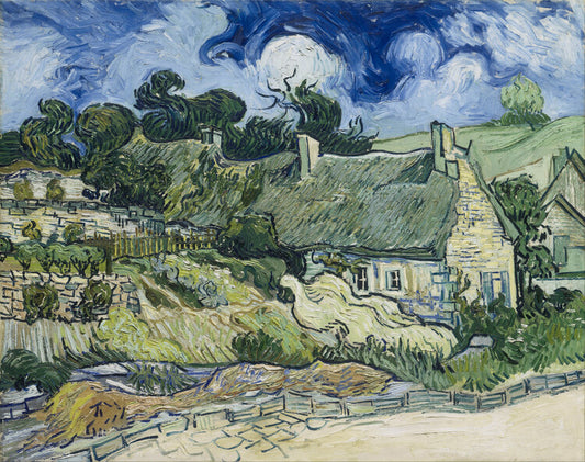 Thatched cottages at Cordeville, Auvers-sur-Oise, Vincent van Gogh Poster, Plakat, 40 × 30 cm
