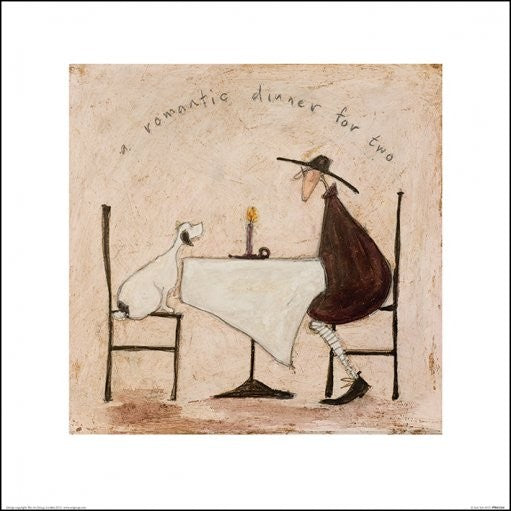 Kunstdruck Sam Toft - A Romantic Dinner For Two, 40 × 40 cm