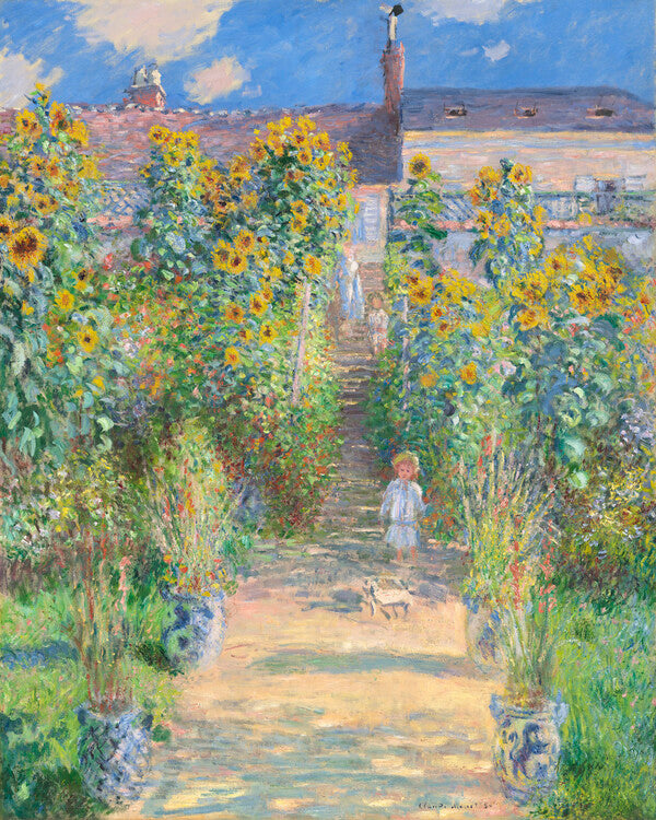 The Artist's Garden at Vetheuil (1880), Claude Monet Poster, Plakat, 30 × 40 cm