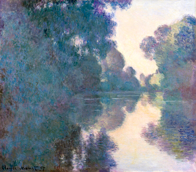 Morning on the Seine, Effect of Mist, Claude Monet Poster, Plakat, 40 × 35.1 cm