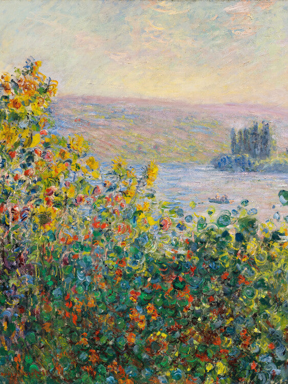 Flower Beds in Vétheuil (1881), Claude Monet Poster, Plakat, 30 × 40 cm
