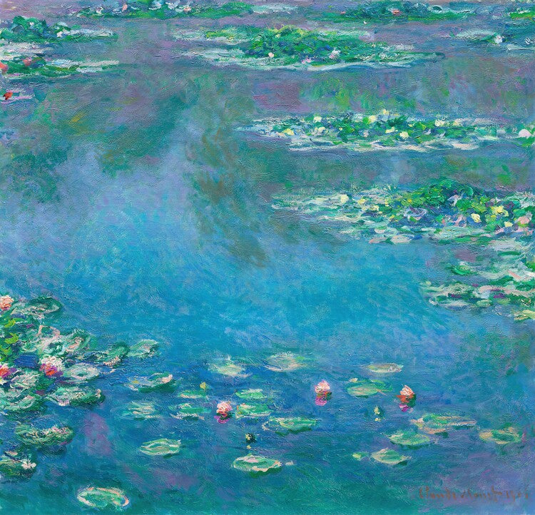 Water Lilies (1840–1926), Claude Monet Poster, Plakat, 40 × 40 cm