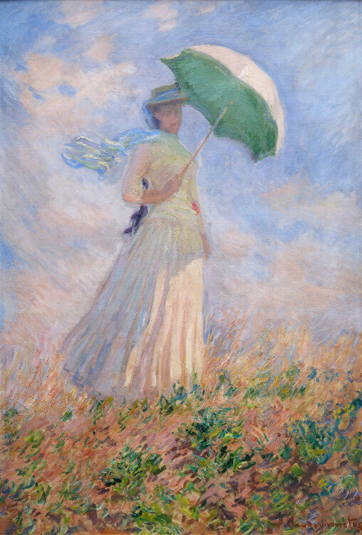 Woman with a Parasol turned to the Right, 1886, Claude Monet Poster, Plakat, 26.7 × 40 cm